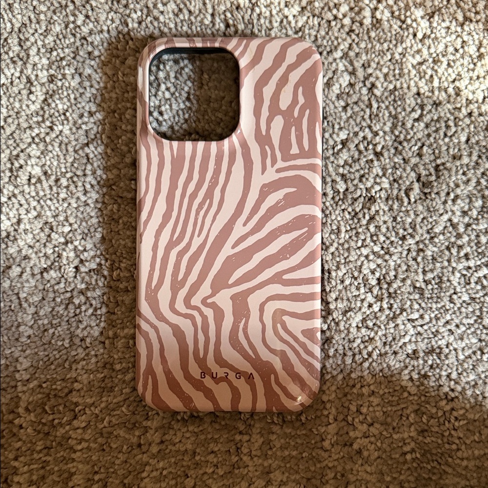 Burga iPhone 15 pro max nude Zebra Phone Case